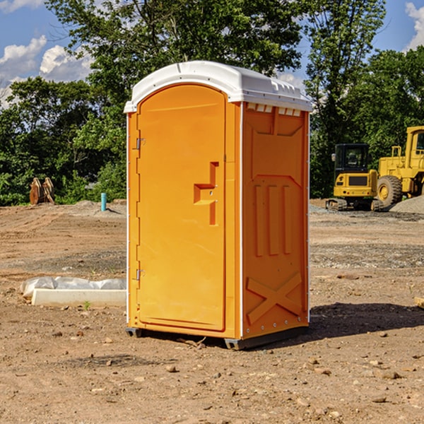 can i customize the exterior of the portable toilets with my event logo or branding in Sandstone MI